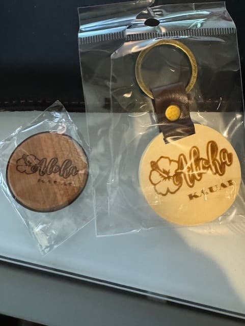 Custom engraved key ring